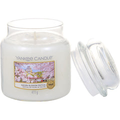 Yankee Candle By Yankee Candle for Unisex. Sakura Blossom Festival Scented Medium Jar 14.5 oz | Perfumepur.com