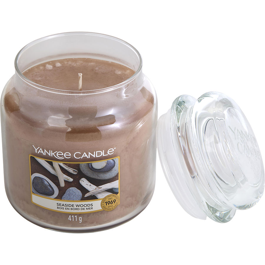 Yankee Candle By Yankee Candle for Unisex. Seaside Woods Scented Medium Jar 14.5 oz | Perfumepur.com