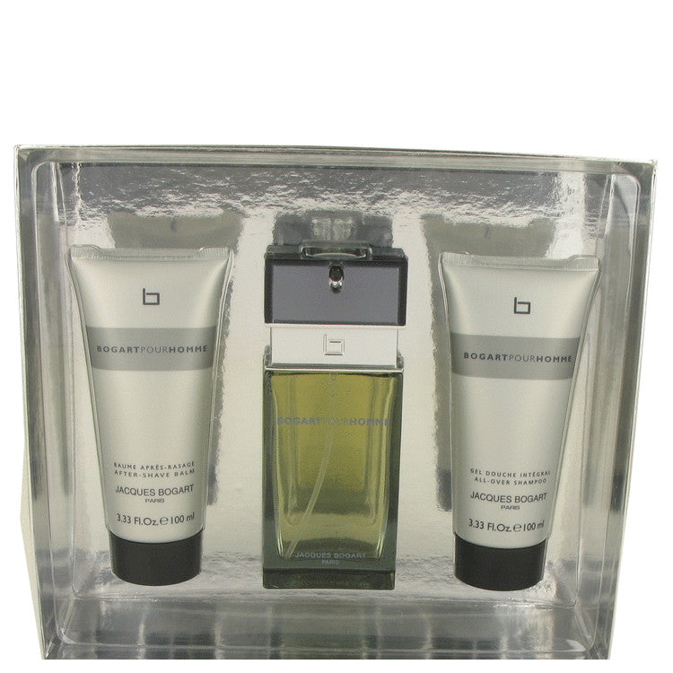 Bogart Pour Homme by Jacques Bogart for Men. Gift Set (3.4 oz Eau De Toilettte Spray + 3.3 oz After Shave Balm + 3.3 oz All Over Shampoo)