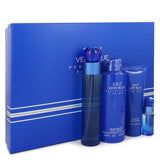 Perry Ellis 360 Very Blue by Perry Ellis for Men. Gift Set - 3.4 oz Eau De Toilette Spray + .25 oz Mini EDT Spray + 3 oz Shower Gel + 6.8 oz Body Spray --