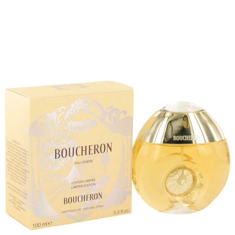 Boucheron Eau Legere by Boucheron for Women. Eau De Toilette Spray (Yellow Bottle, Bergamote, Genet, Narcisse, Musc) 3.3 oz