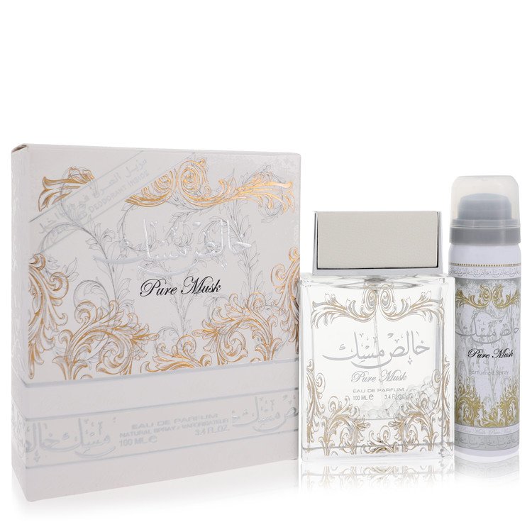 Lattafa Pure Khalis Musk by Lattafa for Women. Eau De Parfum Spray Plus 1.7 Deodorant 3.4 oz | Perfumepur.com