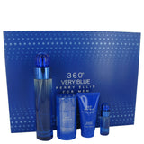 Perry Ellis 360 Very Blue by Perry Ellis for Men. Gift Set (3.4 oz Eau De Toilette Spray + .25 oz Mini EDT Spray + 2.75 oz Deodorant Stick + 1.7 oz Shower Gel)